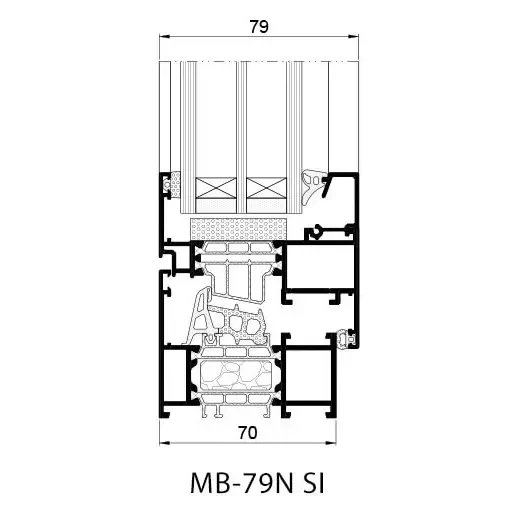 Aluprof MB-79N SI – coupe technique
