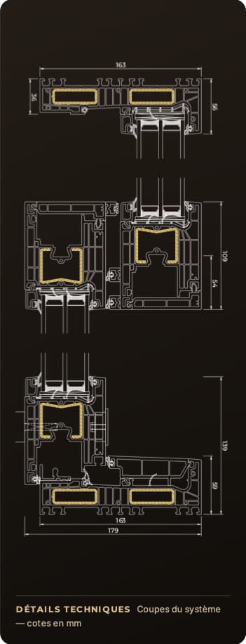 IGLO EDGE SLIDE · technischer Schnitt